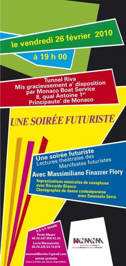 Serata Futurista.   22 febbraio