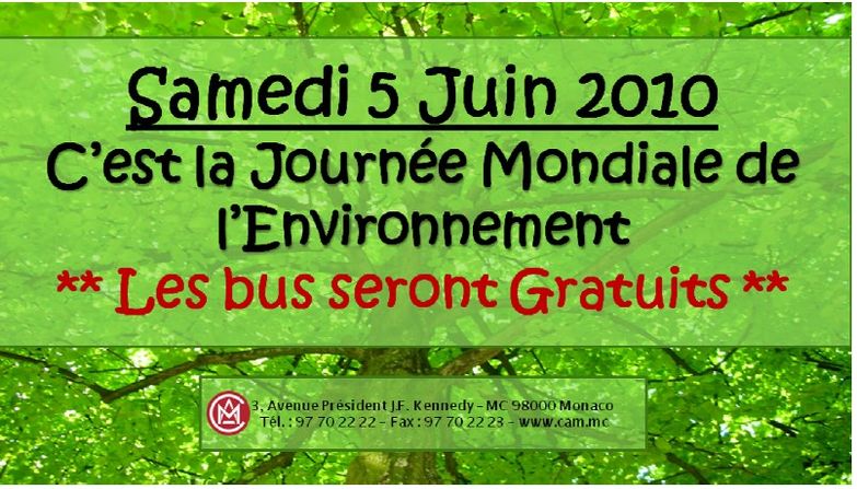 Giornata Mondiale dell’Ambiente: Bus gratis.