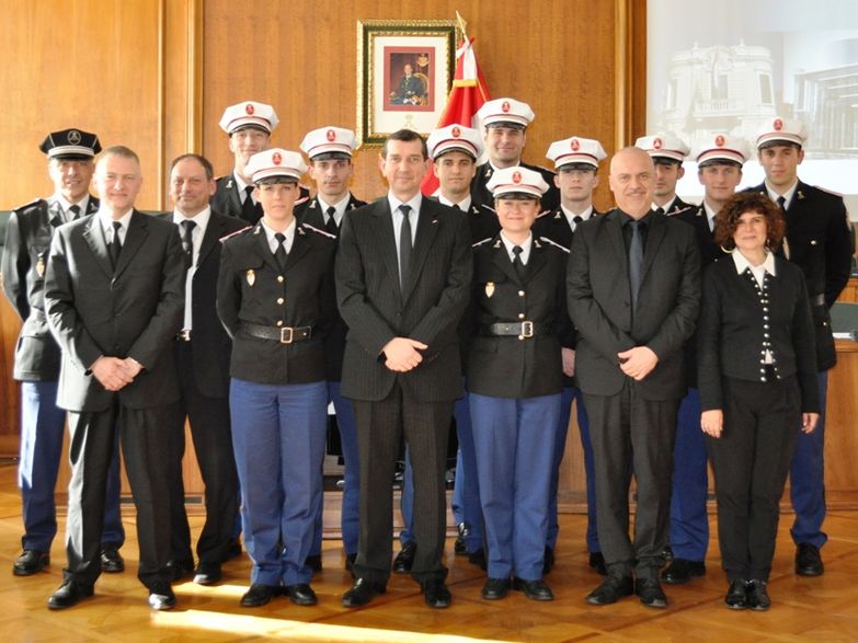 Allievi della Polizia in visita al Parlamento.