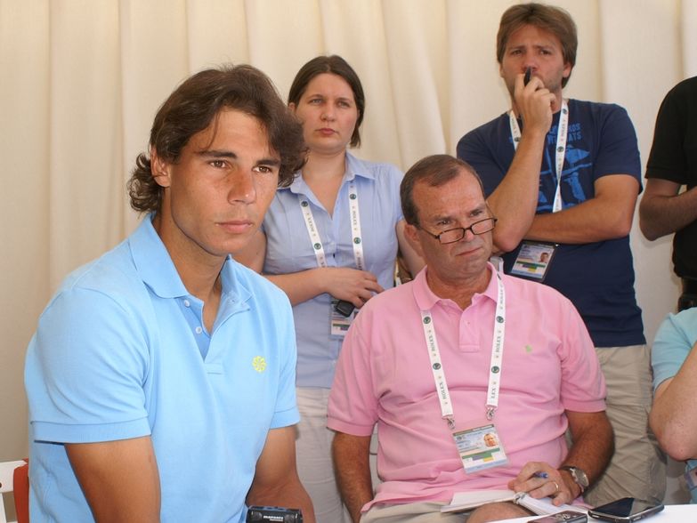 Rafael Nadal incontra i giornalisti.