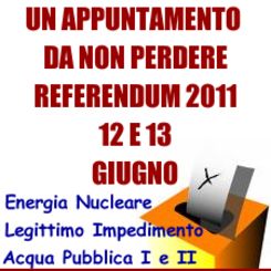 REFERENDUM in Italia: 12-13 giugno 2011