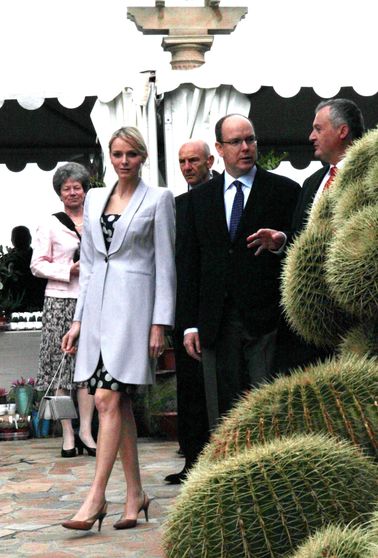 Principe Alberto e Charlene al Giardino Esotico Mo...