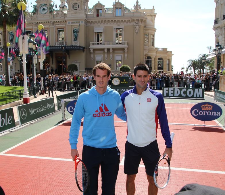 Djokovic e Murray sulla piazza del Casinò