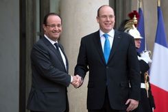 Il Principe Albert II riceve François  Hollande